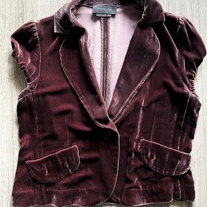 BCBG Velvet short sleeve top